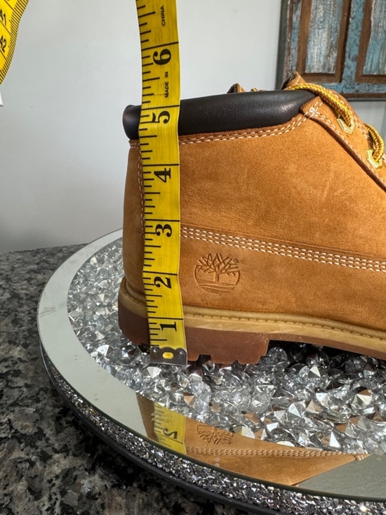 Timberland leather waterproof Wheat Nubuck Ankle Work Boots - Tan GUC 9 main image 13